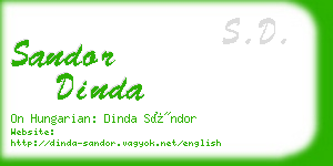 sandor dinda business card